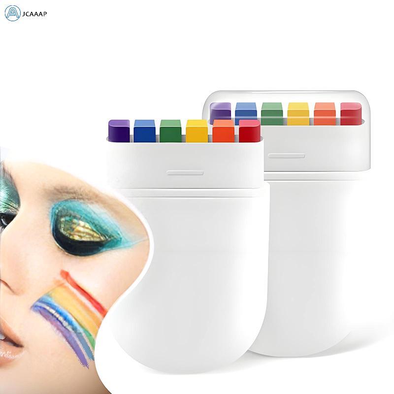 [JCAAAP] 6 Màu Sắc Rainbow Face Body Painting Stick Painting Cream Lâu Dài Thân Thiện Với Da Hình Xă