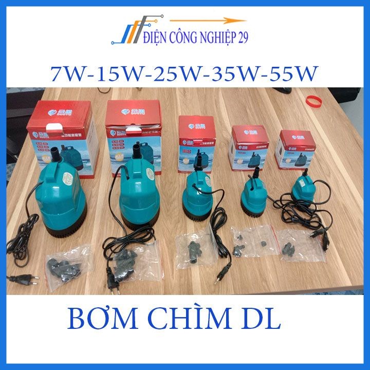 Máy bơm chìm bể cá DL hút cặn đáy bơm hồ koi quạt điều hòa DL 001(7W),DL 002(15W)DL003(25W)DL004(35W