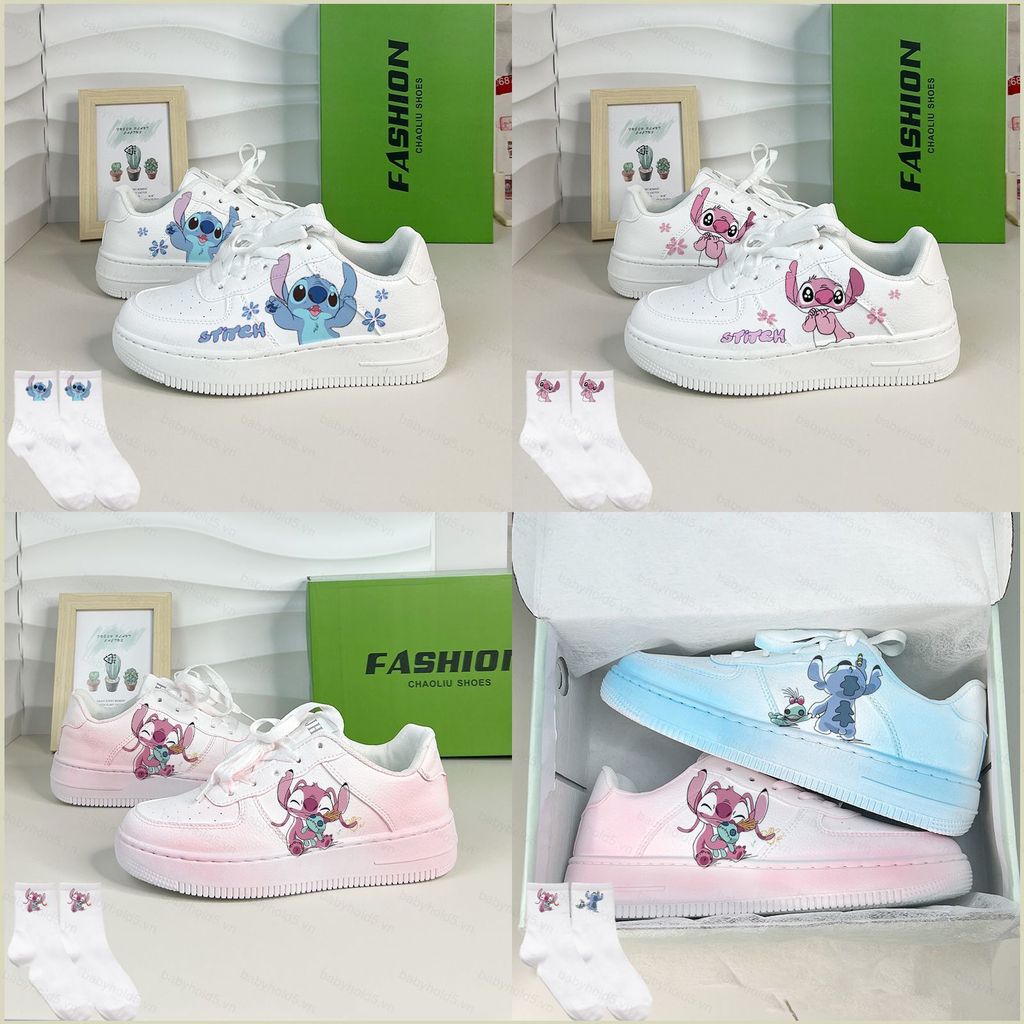 BH5 Dễ Thương Lilo & Stitch Hợp Thời Trang Giày Đôi Giày Unisex Gửi Tất Cùng Phong Cách BH5