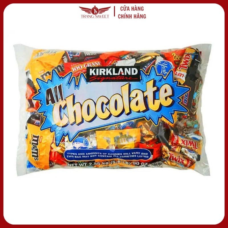 (Date xa) Socola Kirkland Chocolate Kirkland Signature 2.55kg Socola Tổng hợp Mix nhiều Vị (Có Tách 
