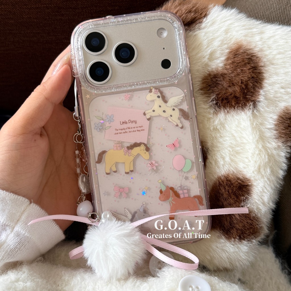 Vỏ quà tặng G.O.A.T Wave Point Pony Tương thích cho iPhone 17 pro max iPhone 17 16 15 14 pro iPhone 