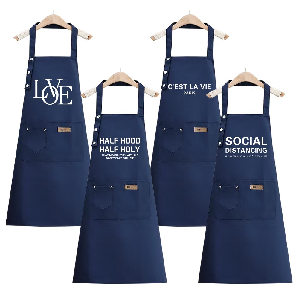 Waterproof and oil-resistant apron Sleeveless halter apron Kitchen household Hot selling in VietnamG