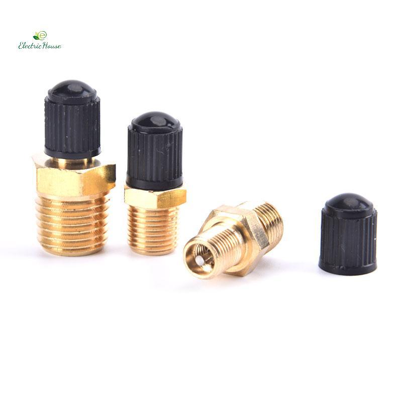 [Nhà Điện] 1 / 4 Inch NPT Solid Niel Plated Brass Airpressor Tank Fill Valve mới