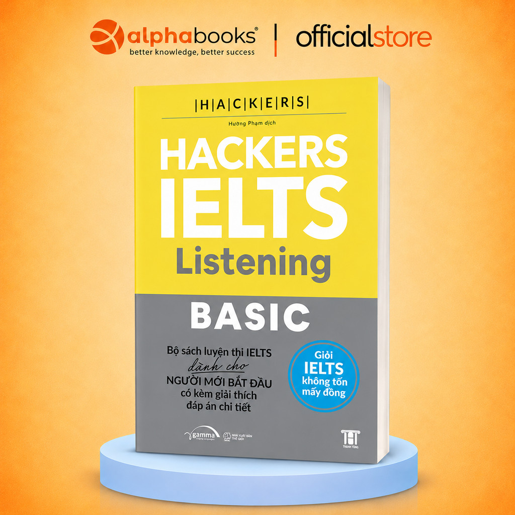 Sách - Hackers Ielts Basic Listening - Dành cho band 3.0-5.5 - Kèm lời giải chi tiết (Gamma Books)
