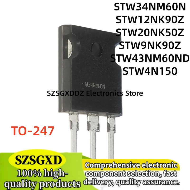 5 CHIẾC STS34NM60N W34NM60N STW12NK90Z W12NK90Z STW20NK50Z W12NK90Z STW9NK90Z STW43NM60ND STW4N150 T