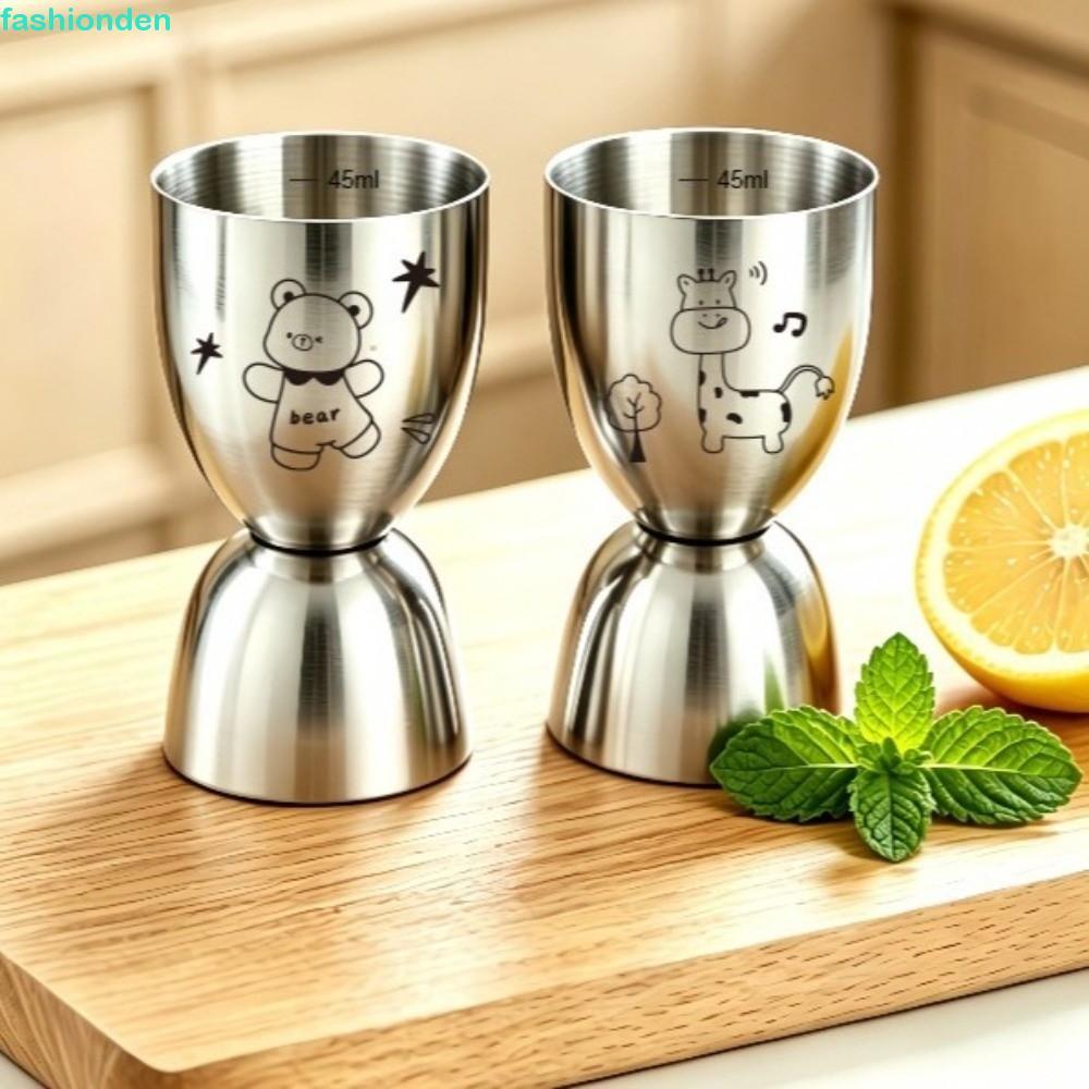 FASHIONDEN Dual Heads Jigger, Jigger Inox Chính Xác 30 / 60ML, Sáng Tạo Hai Mặt Với Quy Mô Họa Tiết 