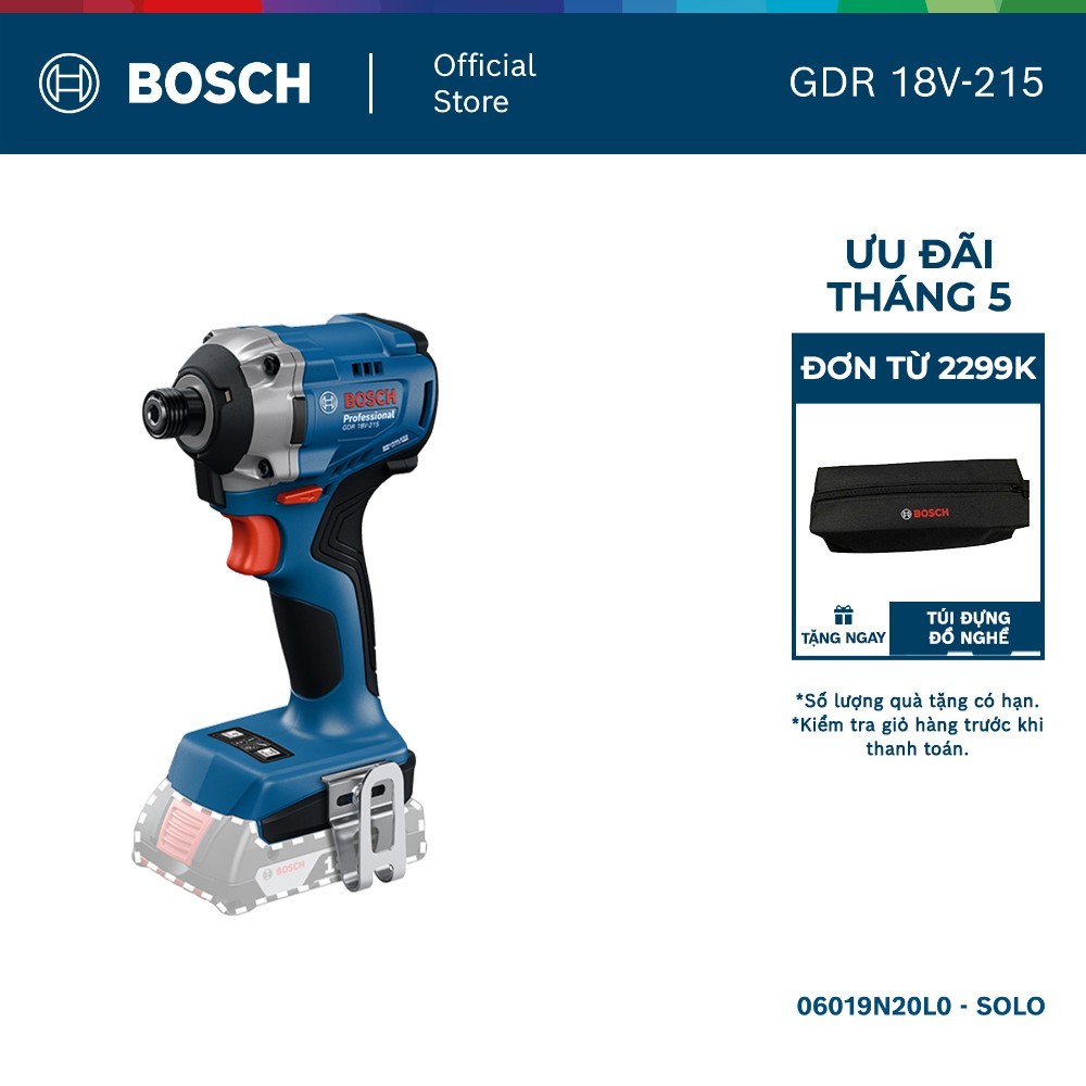 Máy vặn vít dùng pin Bosch GDR 18V-215 (SOLO)
