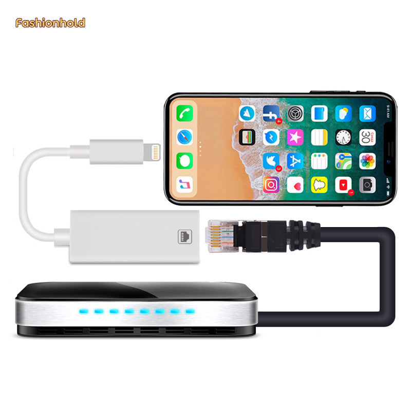 Áp dụng cho điện thoại di động Apple 14pro IPad sang cáp mạng Bộ chuyển đổi thẻ mạng Cổng mạng Light