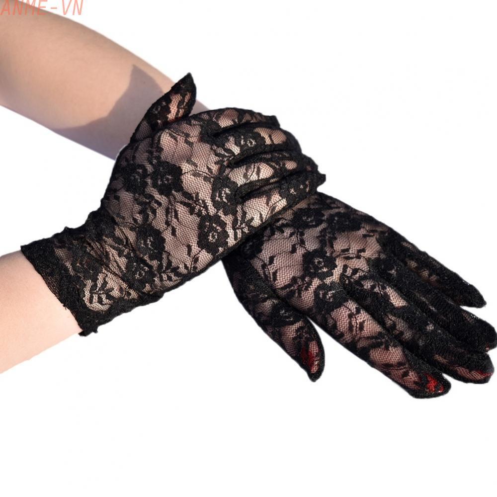 【ANME】Lace Sunscreen Gloves for Women Summer Driving UV Protection Fashion Elegant