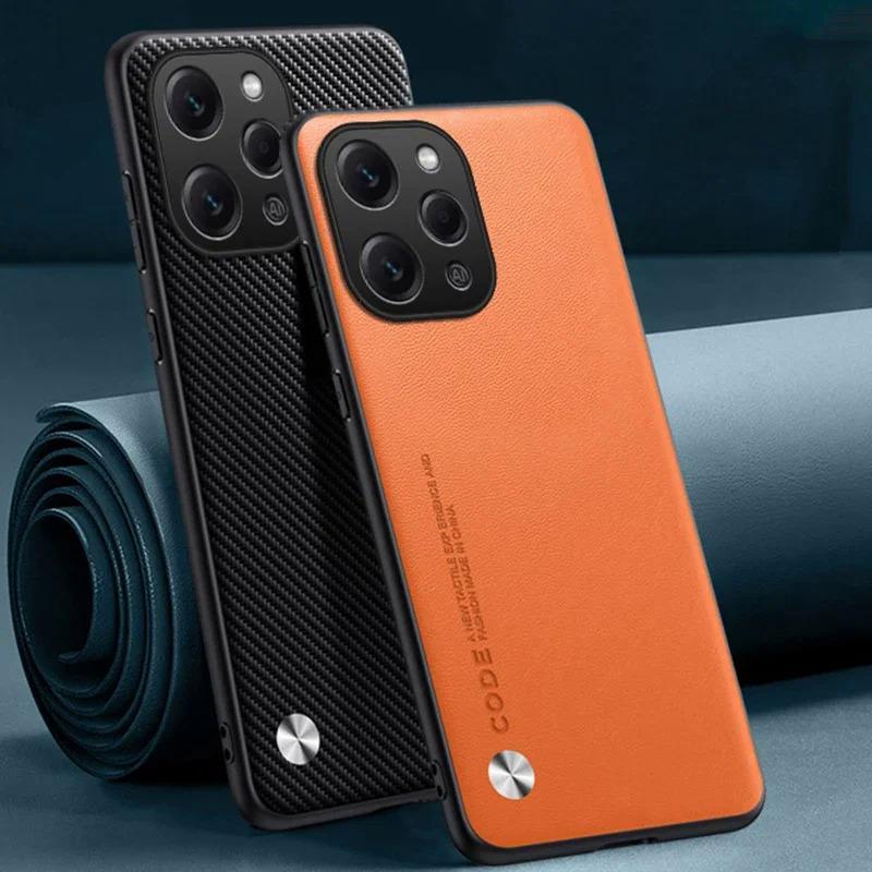Ốp Da PU Sang Trọng Cho Xiaomi Redmi 12 4G 12C Ốp Lưng Silicon Mờ Bảo Vệ Toàn Diện Ốp lưng Redmi 12 