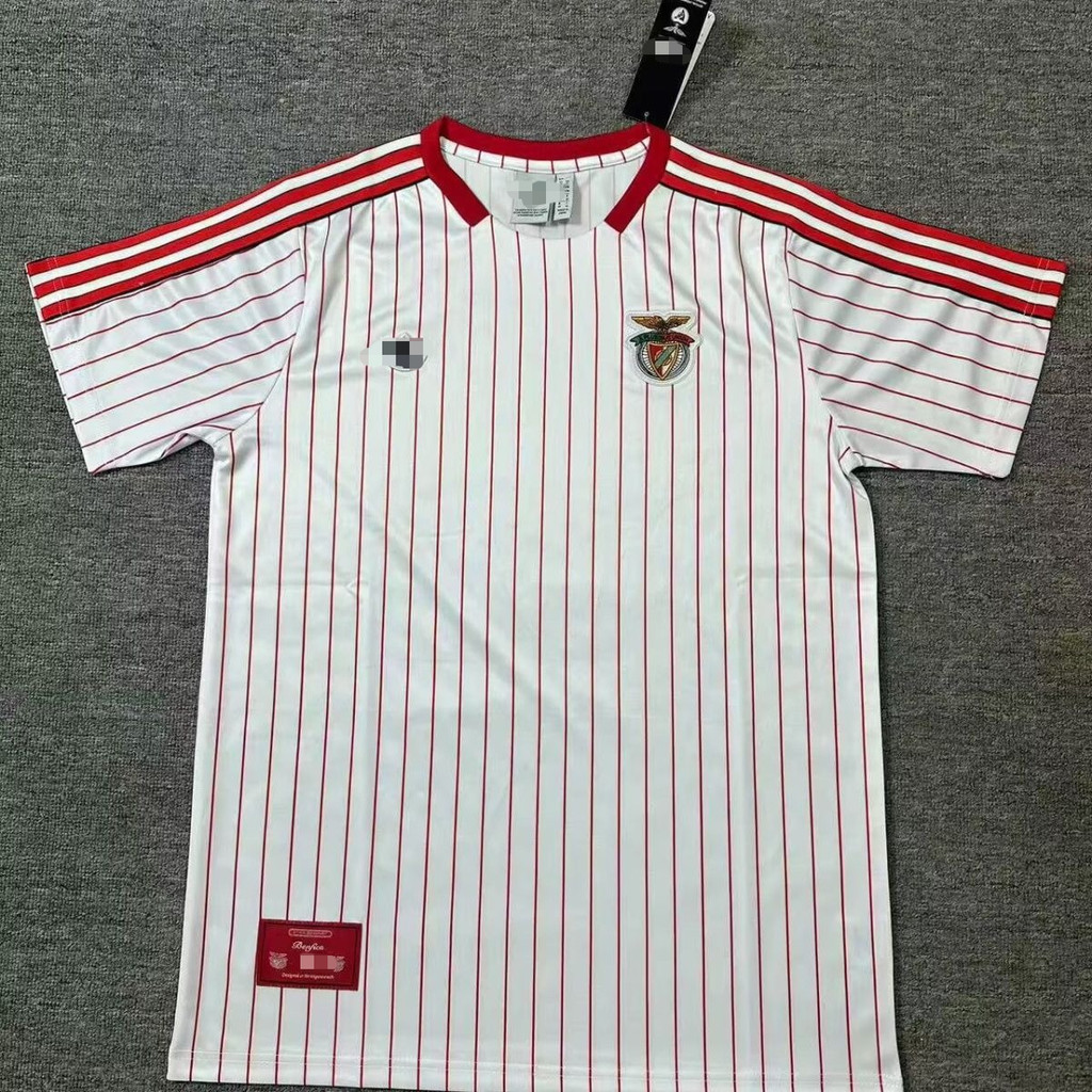 Mùa 25 / 26 Benfica retro Áo thun thể thao bóng đá nam tay ngắn tập luyện đồng phục áo bóng đá