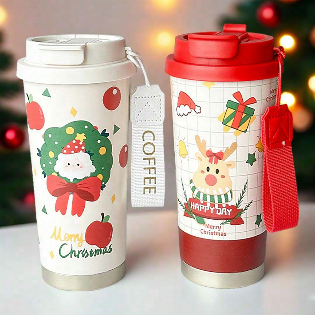 Quà Giáng sinh Cốc giữ nhiệt cây thông Noel Inox