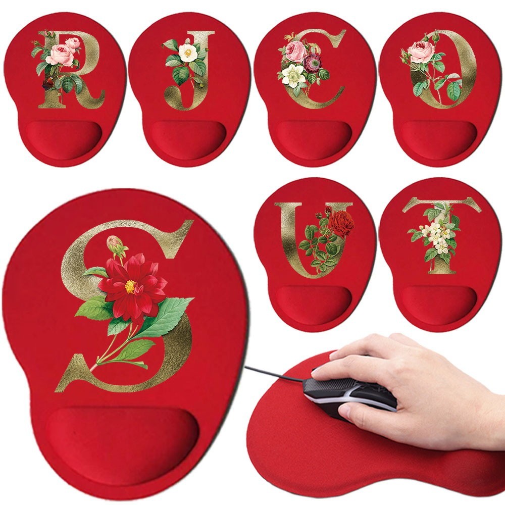 Non-slip wrist pad  gaming mouse pad Ergonomic mouse pad Soft thick sponge mouse Golden flower Serie