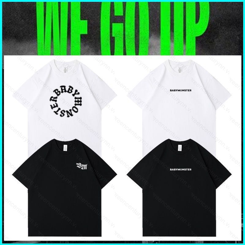 GN BABYMONSTER WE GO UP RAMI AHYEON RORA Áo thun KPOP tay ngắn NG