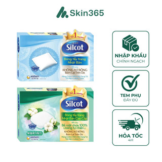   COMBO  5 Bông Tẩy Trang Silcot Unicharm Nhật Bản - 66 Miếng   82 Miếng 