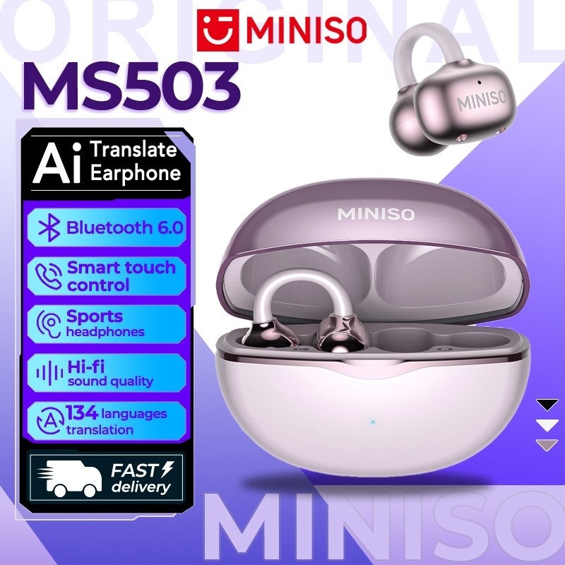 Tai nghe MINISO MS503 Ai Dịch Tai nghe Bluetooth 6.0 Dịch 134 ngôn ngữ Theo dõi nhịp tim Tai nghe khử tiếng ồn Tai nghe không dây HiFi Music HD Gọi với Micro | BigBuy360 - bigbuy360.vn