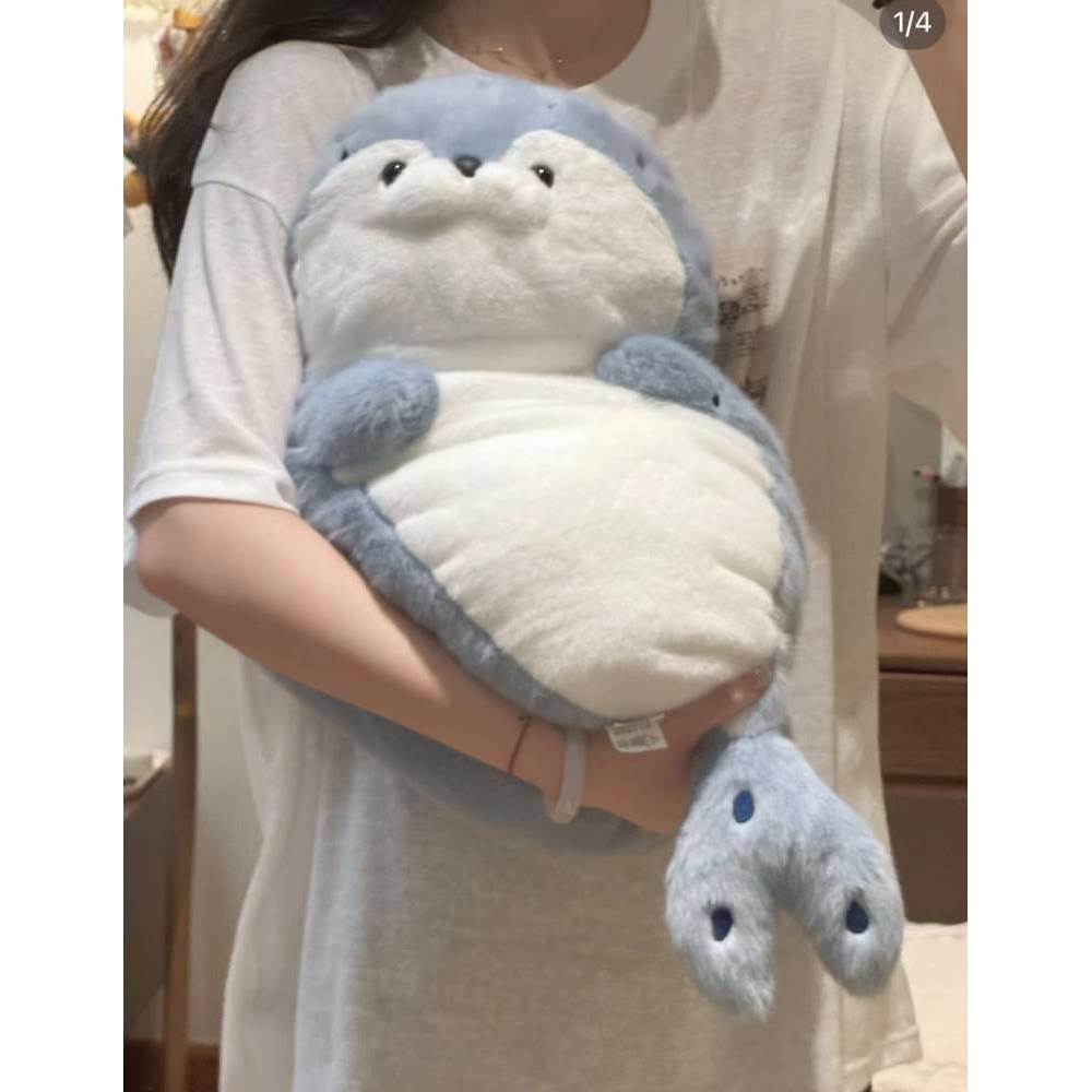 Seal Plush Toy Cute Bed Holding Sleeping Sea Otter Doll Super Soft Doll Birthday Gifts for Men and W