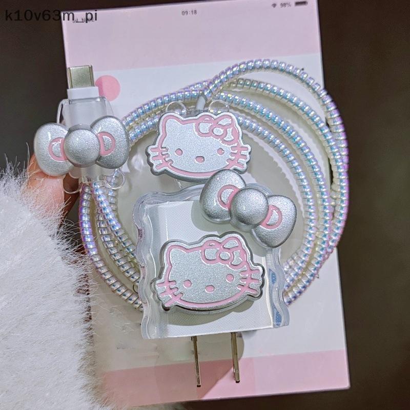 kv Sanrio Cartoon Cute Hello Kitty 20W Phone Charger Protective Case For  Phone Charging Cable Prote
