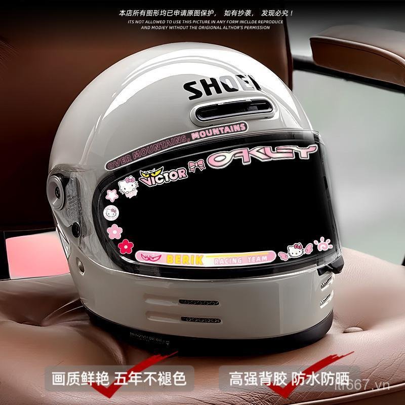 Phổ Biến Hello Kitty Dễ Thương Hello Kitty Xe Máy Mũ Bảo Hiểm Miếng Dán Toàn Bộ Mũ Bảo Hiểm Sửa Đổi 