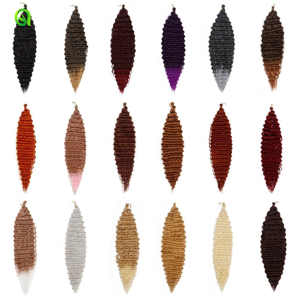JNBYE Deep Wave Crochet Hair, Ombre Afro Curls Passion Twist Braid Hair Extension, Deep Twist Braid 