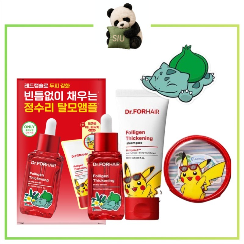 [Pokemon] Bộ chăm sóc rụng tóc Dr.ForHair Serum 50ml + Dầu gội 100ml + Túi nhựa PVC (Dr.FORHAIR)