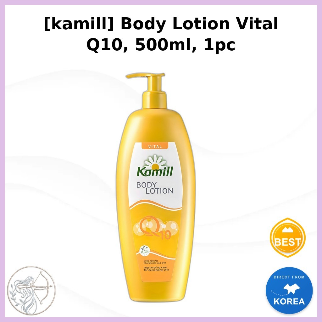 K-Beauty [kamill] Sữa dưỡng thể Vital Q10, 500ml, 1pc / Sữa dưỡng thể Hàn Quốc / Công thức tái tạo /