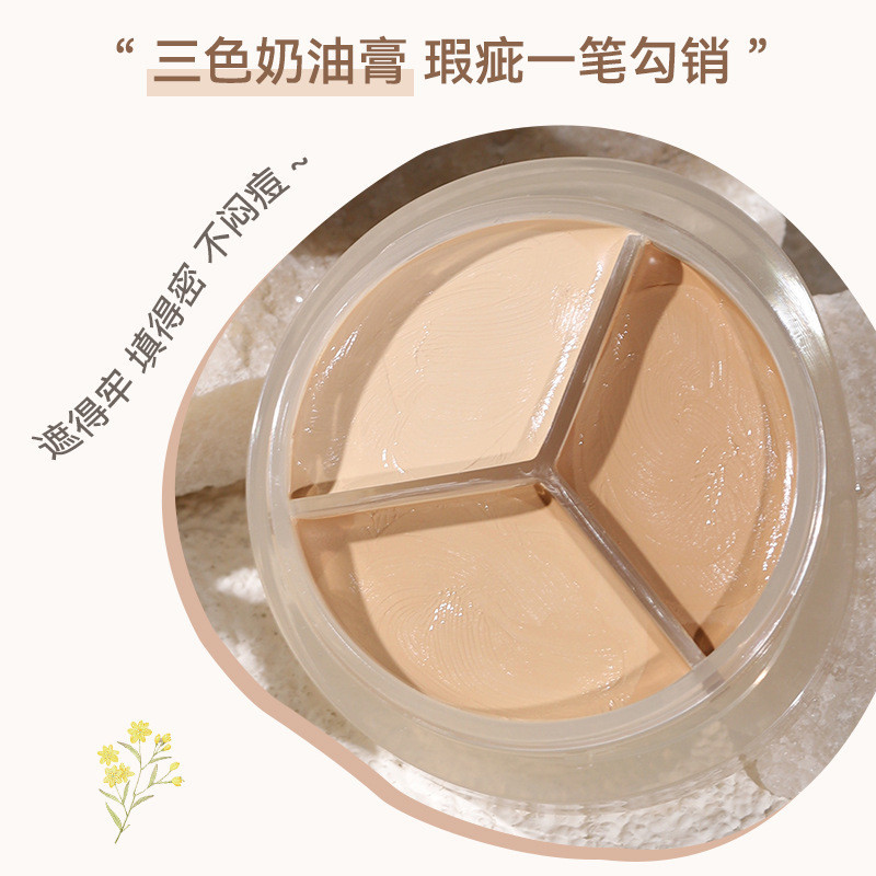 Bảng Che Khuyết Điểm OEM NOVO Tricolor Che Khuyết Điểm OEM Nhà Máy OEM Nhà Sản Xuất Trang Điểm Làm Đ