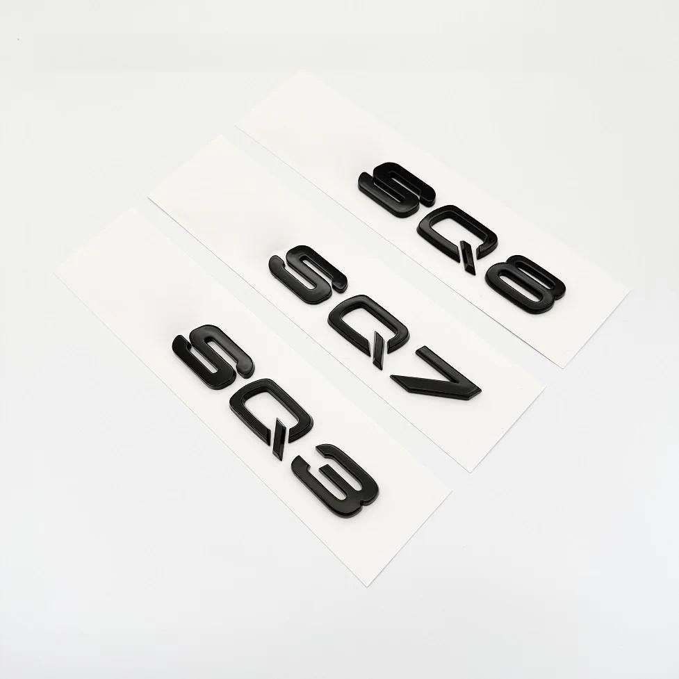 Bóng Đen Và Đỏ Xe Miếng Dán Cho Xe Audi RSQ3 RSQ7 RSQ8 Phía Sau Thân Xe Trang Trí Thân Huy Hiệu Đề C