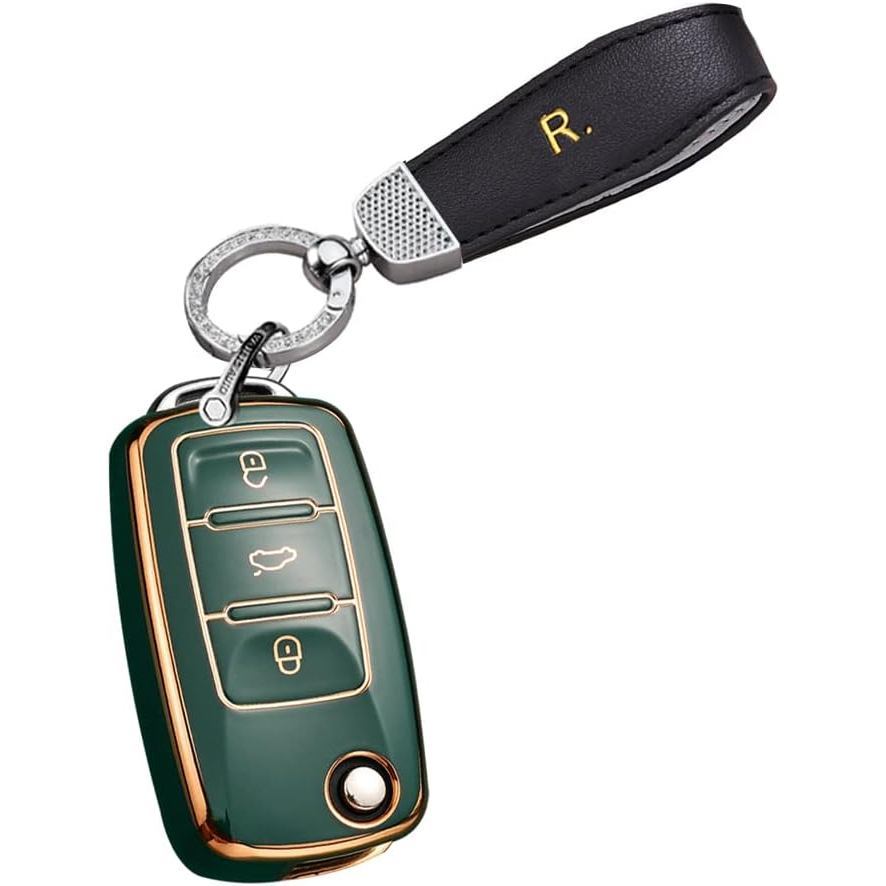 HIBEYO Chìa Khóa Fob Dành Cho Xe Volkswagen VW Caddy Jetta Bora Beetle EOS Golf456 Polo Passat 3BG 3