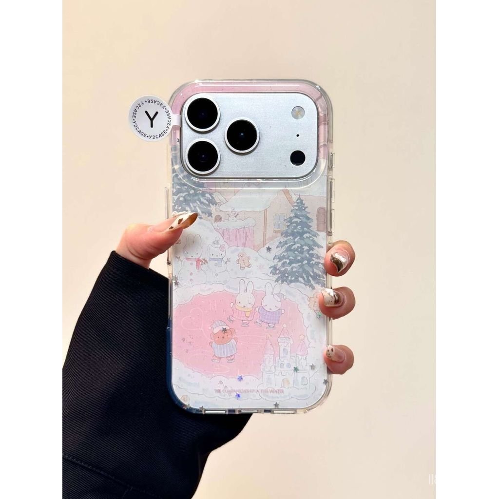 Ốp Điện Thoại Thích Hợp Cho iPhone 11 12 13 14 15 16 17 Pro max Plus Air Winter Fantasy Pink Hot Spr