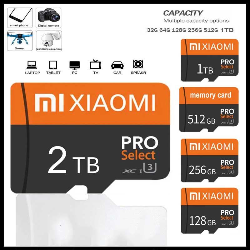 Thẻ Micro TF SD 128GB 256GB Thẻ Nhớ Class10 U3 512GB 1TB 2TB Thẻ SD Mini Tốc Độ Cao Cho Điện Thoại Camera Xe DV SLR