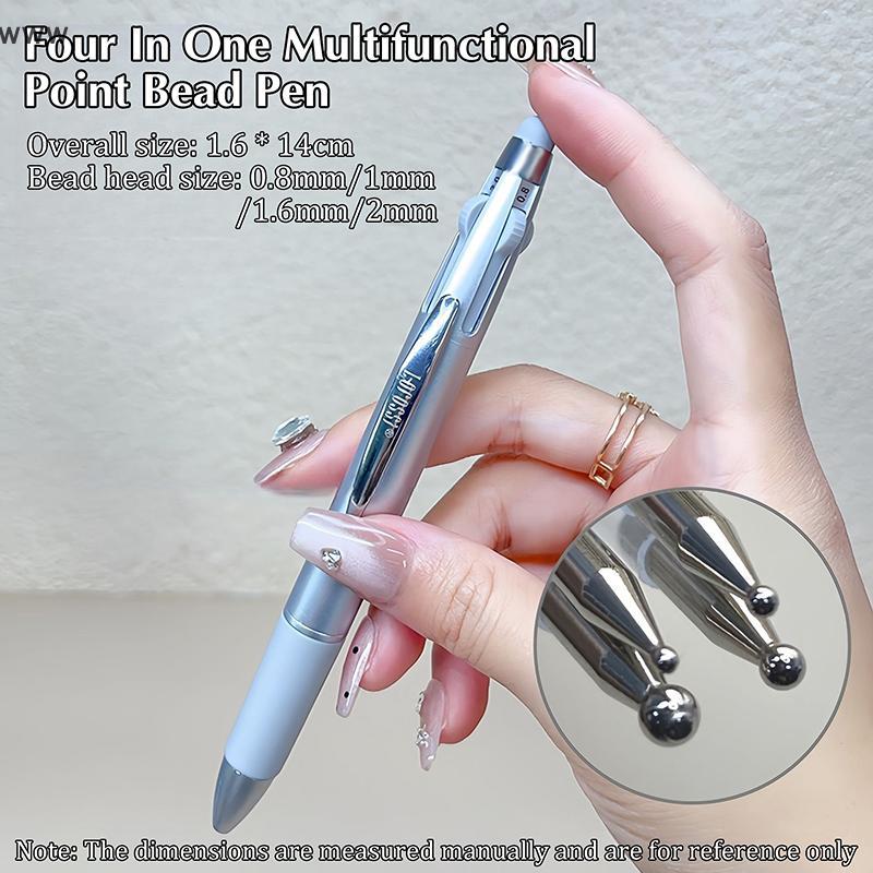 [auz] Diamond Pen 4-in-1 Nail Painting Tool with Ballpoint Design, Manicure Dot Paint