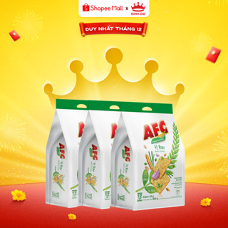   VC 15%  Combo 3 Túi Bánh Quy Dinh Dưỡng AFC Vị Rau 258g 