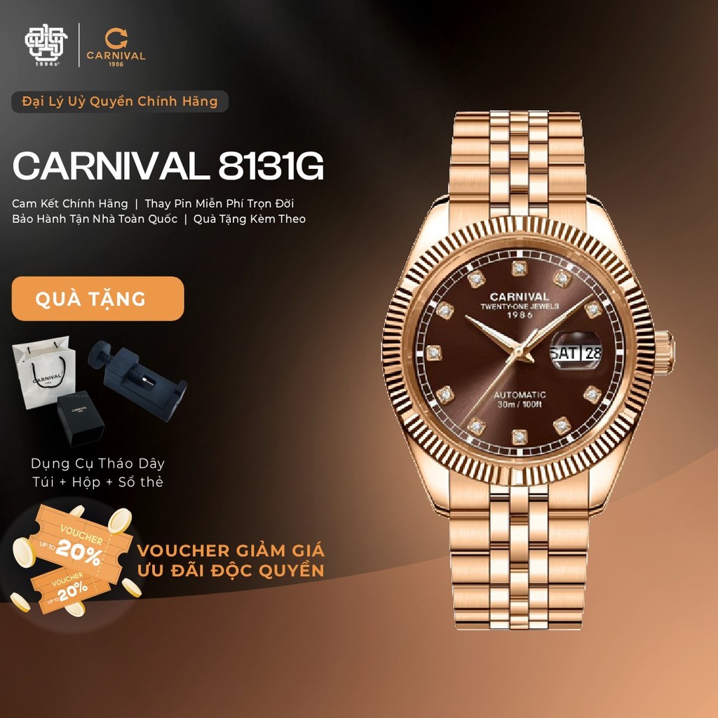 Đồng Hồ Nam Carnival 8131G-VH-N Hàng Chính Hãng 1994s WATCH