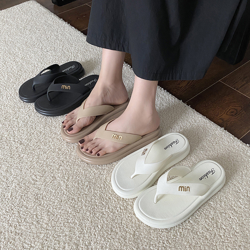 Flip-Flops Nữ Mùa Hè Ngoài Mặc Chống Trơn Trượt Flip-Flops Flat Flip-Flops Nữ