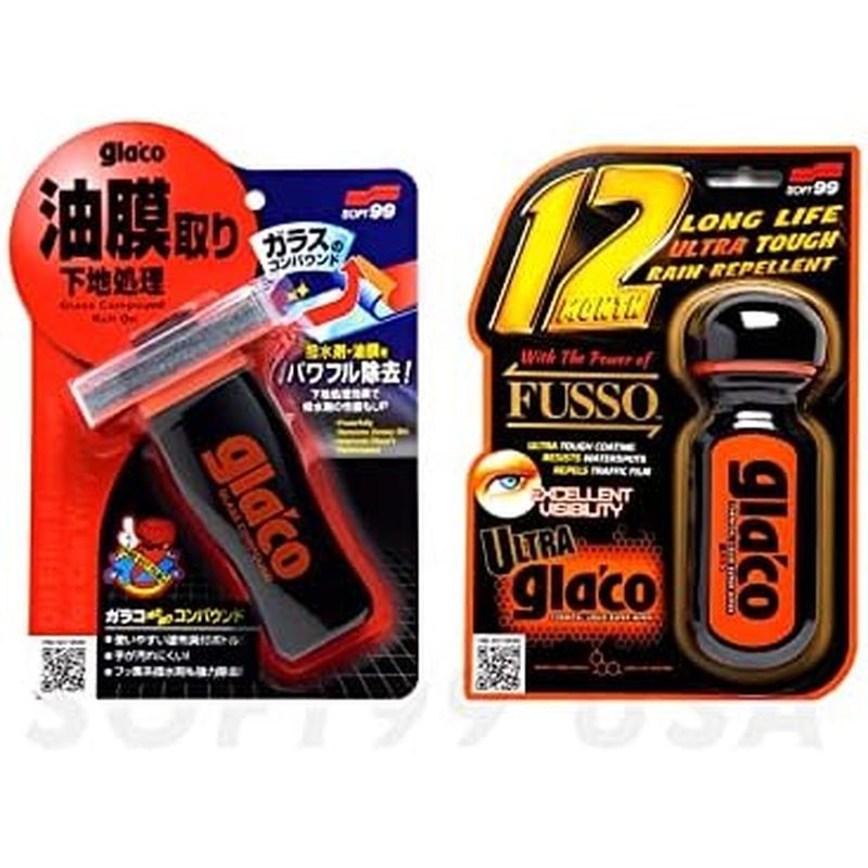 SOFT99 Glaco Glass Compound Roll On 100ml và Glaco Ultra Glaco 70ml _ BỘ GÓI