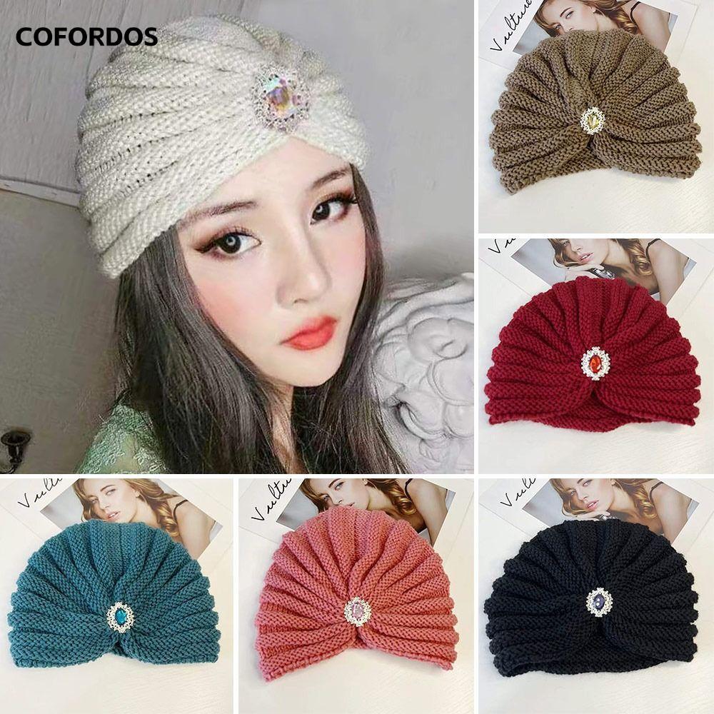 Mũ Hijab COFORDOS cashmere dày, style bohemia, thời trang và ấm áp mùa đông