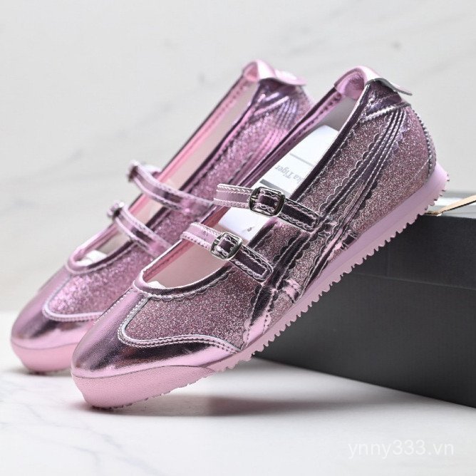 Mexico 66 TGRS Onitsuka Tiger Mary Jane Ballet Flats Thoải mái Slip-On Đi lại hàng ngày Thời trang đ