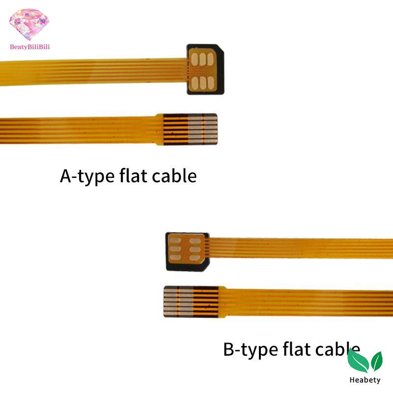 Heabety Nano 4FF Bộ chuyển đổi thẻ Sim Cáp mở rộng FPC sang Nano 4FF Micro 3FF Tiêu chuẩn 2FF Sim Us