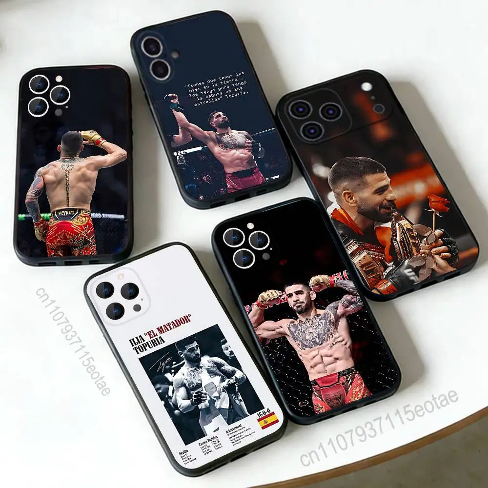 TP-1 I-Ilia T-Topuria Champion Ốp Điện Thoại Silicon Mềm Cho IPhone 16,17,15,11,13,12,14, Mini, Pro,