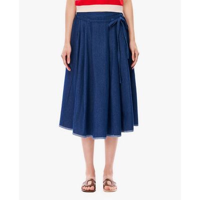 GIGI - Chân váy denim midi thắt nơ_G3302S252316-29