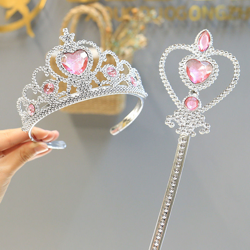Aisha Magic Wand Frozen Crown Mũ Trẻ Em Công Chúa Nhỏ Hoạt Hình Băng Đô Phụ Kiện Tóc Bộ Aisha Crown 