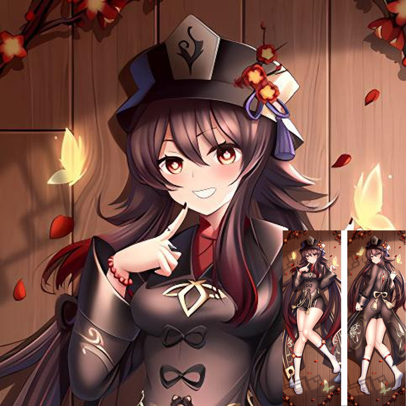 Genshin Impact Hu Tao Dakimakura Vỏ Gối OW Dva Vỏ Gợi Cảm 3D Vỏ Chăn Ga Gối Hai Mặt Tùy Chỉnh Chỉ Vỏ