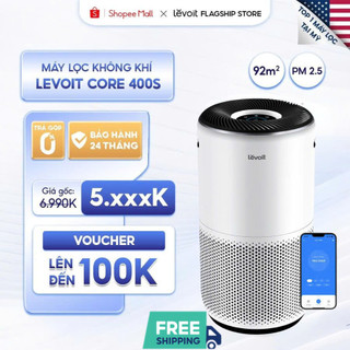  Máy Lọc Không Khí Levoit Core 400S 90m2 | Lõi HEPA 3 lớp lọc bụi mịn - Đèn cảm biến chất lượng không khí - Hẹn giờ 
