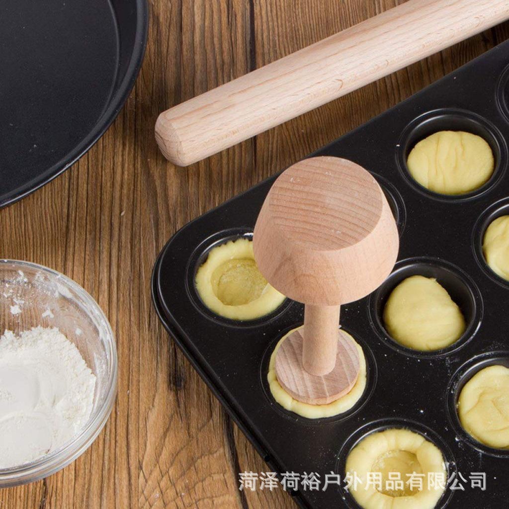 Gỗ Trứng Tart Khuôn Màu Gỗ Hai Đầu Trứng Tart Bánh Đế Khuôn Bánh Khuôn Bánh Khuôn Màu Gỗ Trứng Tart 