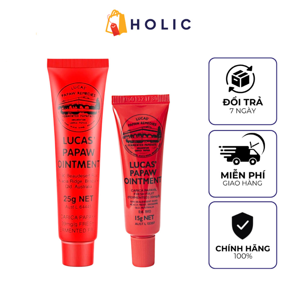 Kem Dưỡng Ẩm Đa Năng Lucas Paw Paw Ointment 15g / 25g – Làm Mềm Da Khô Môi Nứt