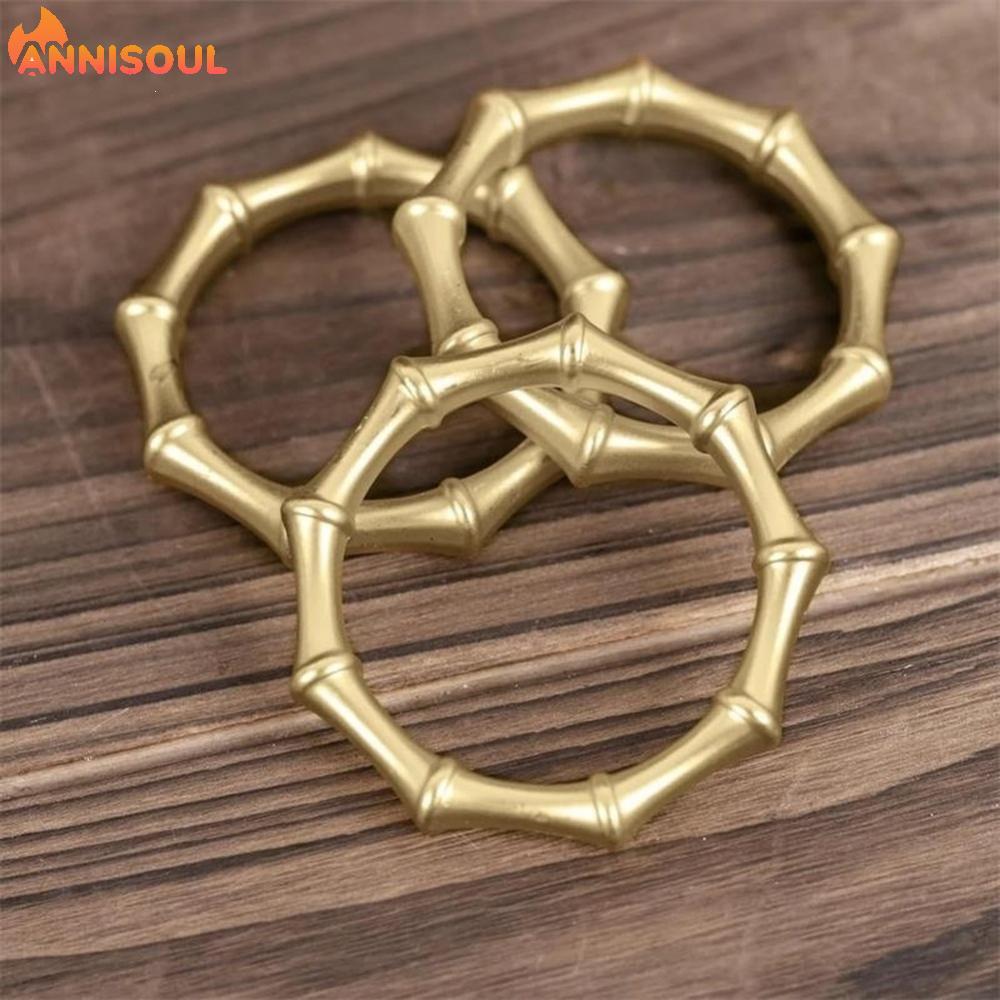 [NISO]6pcs Golden Zinc Alloy Wood Knot Napkin Rings，Hotel Restaurant Tableware Decor