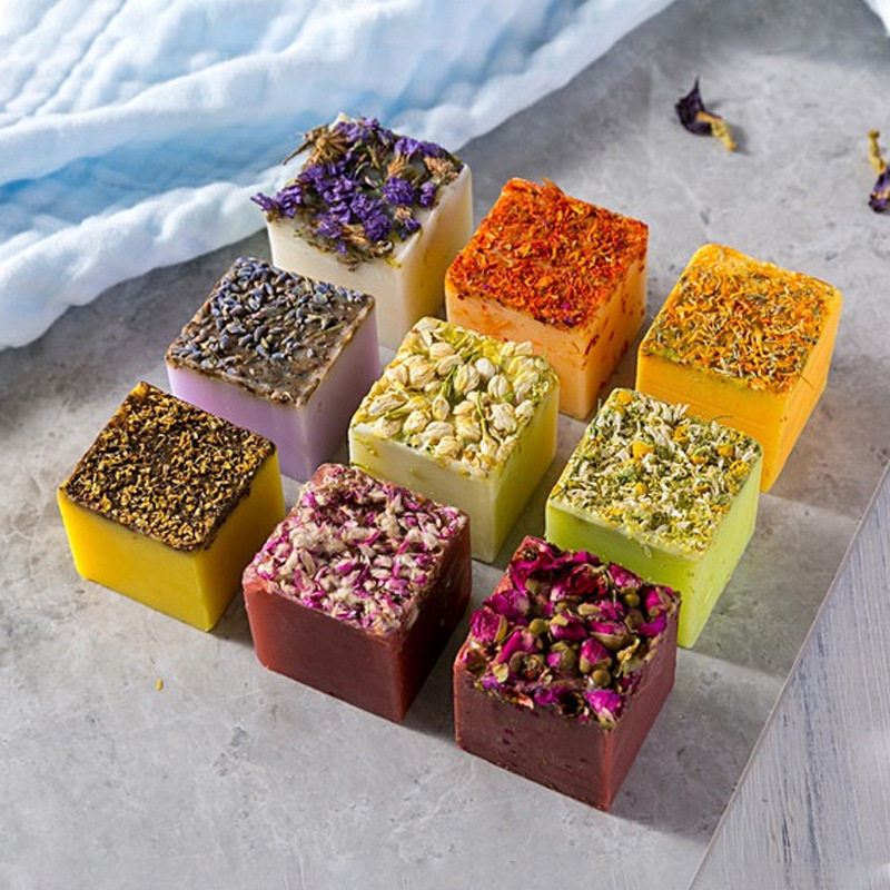LANSY Flower Rose Handmade Essential Oil Soap Natural Plant Jasmine Fragrance Cleaning Bath Cleansin