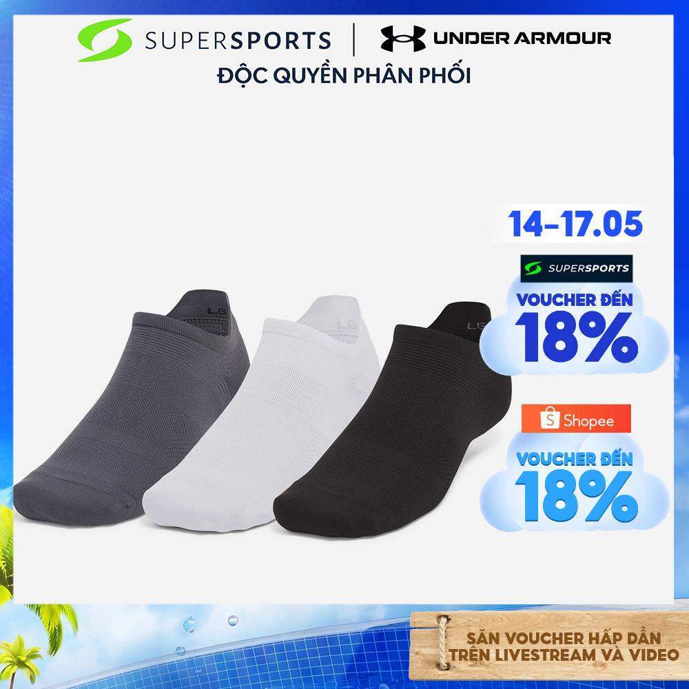 Vớ Thể Thao Under Armour Armourdry® Run Lite 3-Pack No Show Tab - 1386237-002