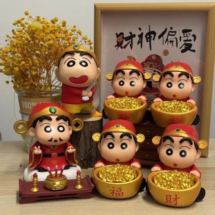 [Crayon Shin-Chan] Chơi hợp thời trang Phim hoạt hình Shin-Chan May mắn Lối vào sáng tạo Đồ trang tr